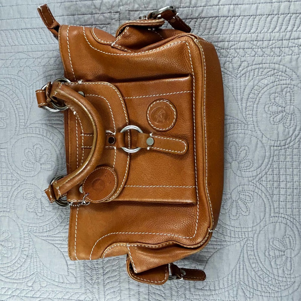 Lilo Collections Equestrian Handbag 100% Leather 6.5 x 12 x 3.5